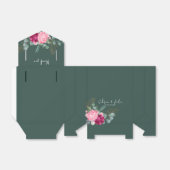 Einfache Seite Grün | Blush Pink Floral Wedding Geschenkschachtel (Ungefaltet)