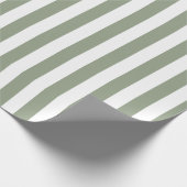 Einfache Seite Grün-Streifen Muster Geschenkpapier (Ecke)