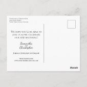 Einfache Seite Grüne Hochzeit Speichern Sie das Da Postkarte (Rückseite)