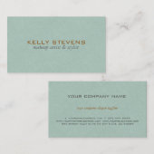 Einfache Seite Grüne Imitate Linen Textur Look Visitenkarte (Vorne/Hinten)