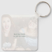 Einfache Seite Grünes Minimalistisches Foto Schlüsselanhänger (Rückseite)