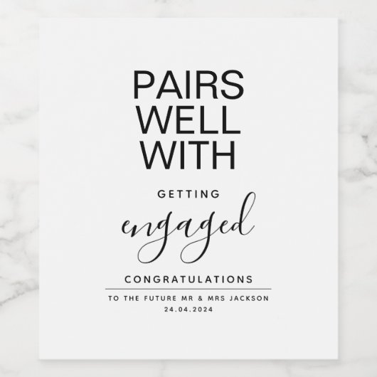 Einfache Seiten gut mit Personalisierten Weinetikett (Einzelnes Label)