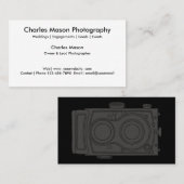 Einfache Seitenentwurf des Fotograf-zwei Visitenkarte (Vorne/Hinten)