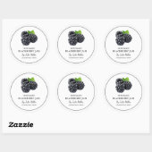 Einfache, selbst gemachte BlackBerry-Jam-Label Runder Aufkleber (Blatt)
