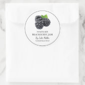 Einfache, selbst gemachte BlackBerry-Jam-Label Runder Aufkleber (Tasche)