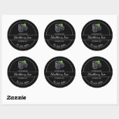 Einfache, selbst gemachte BlackBerry-Jam-Label Runder Aufkleber (Blatt)