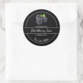 Einfache, selbst gemachte BlackBerry-Jam-Label Runder Aufkleber (Tasche)