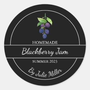 Einfache, selbst gemachte BlackBerry-Jam-Label Runder Aufkleber