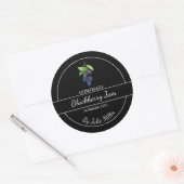 Einfache, selbst gemachte BlackBerry-Jam-Label Runder Aufkleber (Umschlag)