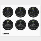 Einfache, selbst gemachte BlackBerry-Jam-Label Runder Aufkleber (Blatt)