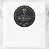 Einfache, selbst gemachte BlackBerry-Jam-Label Runder Aufkleber (Tasche)
