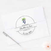 Einfache, selbst gemachte BlackBerry-Jam-Label Runder Aufkleber (Umschlag)