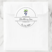 Einfache, selbst gemachte BlackBerry-Jam-Label Runder Aufkleber (Tasche)