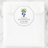 Einfache, selbst gemachte BlackBerry-Jam-Label Runder Aufkleber (Tasche)