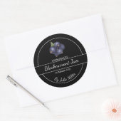 Einfache, selbst gemachte Blackcurrant-Jam-Label Runder Aufkleber (Umschlag)