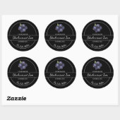 Einfache, selbst gemachte Blackcurrant-Jam-Label Runder Aufkleber (Blatt)