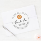 Einfache selbst gemachte Cookies Dankeschön-Siegel Runder Aufkleber (Umschlag)