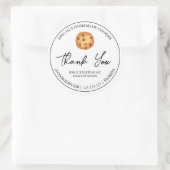 Einfache selbst gemachte Cookies Dankeschön-Siegel Runder Aufkleber (Tasche)