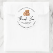 Einfache selbst gemachte Cookies Dankeschön-Siegel Runder Aufkleber (Tasche)