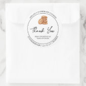 Einfache selbst gemachte Cookies Dankeschön-Siegel Runder Aufkleber (Tasche)