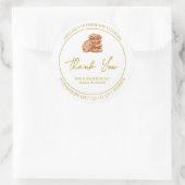 Einfache selbst gemachte Cookies Dankeschön-Siegel Runder Aufkleber (Tasche)