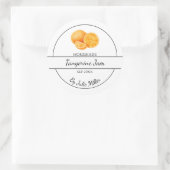 Einfache, selbst gemachte Mandarine Runder Aufkleber (Tasche)