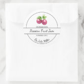 Einfache, selbst gemachte Passion Fruit-Marke Runder Aufkleber (Tasche)