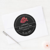 Einfache, selbst gemachte Redcurrant-Jam-Label Runder Aufkleber (Umschlag)
