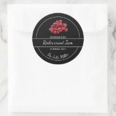 Einfache, selbst gemachte Redcurrant-Jam-Label Runder Aufkleber (Tasche)