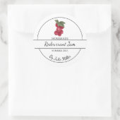 Einfache, selbst gemachte Redcurrant-Jam-Label Runder Aufkleber (Tasche)