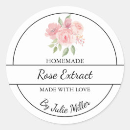 Einfache, selbst gemachte Rose Extract Label Runder Aufkleber