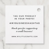 Einfache, selbsttätige Handwerksbranche Geschenkanhänger (Rückseite)