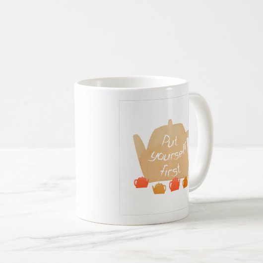 Einfache Selbstversorgung Charme Erinnerung Orange Kaffeetasse (VorderseiteRechts)