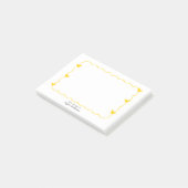 Einfache Senf-Wellige-Rand-Herz-Papeterie Post-it Klebezettel (angewinkelt)