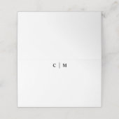 Einfache Serif Classic Hübsch Wedding Platzkarte (Außenseite Aufgefaltet)