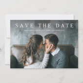 Einfache Serif | Eleganter klassischer Text und Fo Save The Date (Vorderseite)