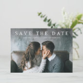 Einfache Serif | Eleganter klassischer Text und Fo Save The Date (Stehend Vorderseite)