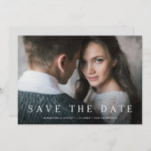 Einfache Serif | Eleganter klassischer Text und Fo Save The Date (Vorne/Hinten)