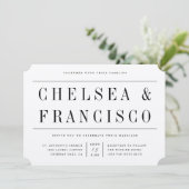 Einfache Serif-Moderne Typografie-Einladung Einladung (Stehend Vorderseite)