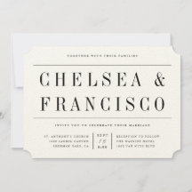 Einfache Serif-Moderne Typografie-Einladung