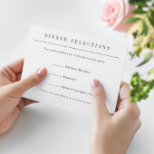 Einfache Serif-Moderne Typografie Hochzeit RSVP Karte