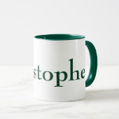 einfache Serife, modern ansehnlicher personalisier Tasse (VorderseiteRechts)