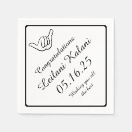 Einfache Shaka hängen lockere Abschluss-Papierserv Serviette