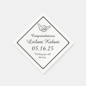 Einfache Shaka hängen lockere Abschluss-Papierserv Serviette (Ecke)