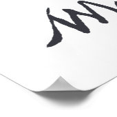 Einfache Shakespeare mit Unterschrift Poster (Ecke)