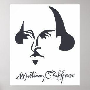 Einfache Shakespeare mit Unterschrift Poster