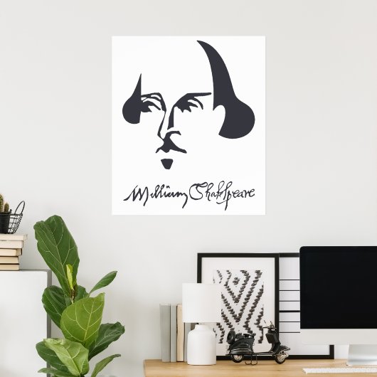 Einfache Shakespeare mit Unterschrift Poster (Heimbüro)