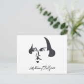 Einfache Shakespeare mit Unterschrift Postkarte (Stehend Vorderseite)