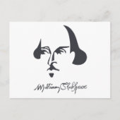 Einfache Shakespeare mit Unterschrift Postkarte (Vorderseite)