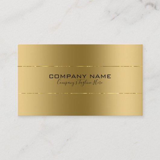 Einfache Shiny-Imitate Metallic Gold Design Visitenkarte (Vorderseite)
